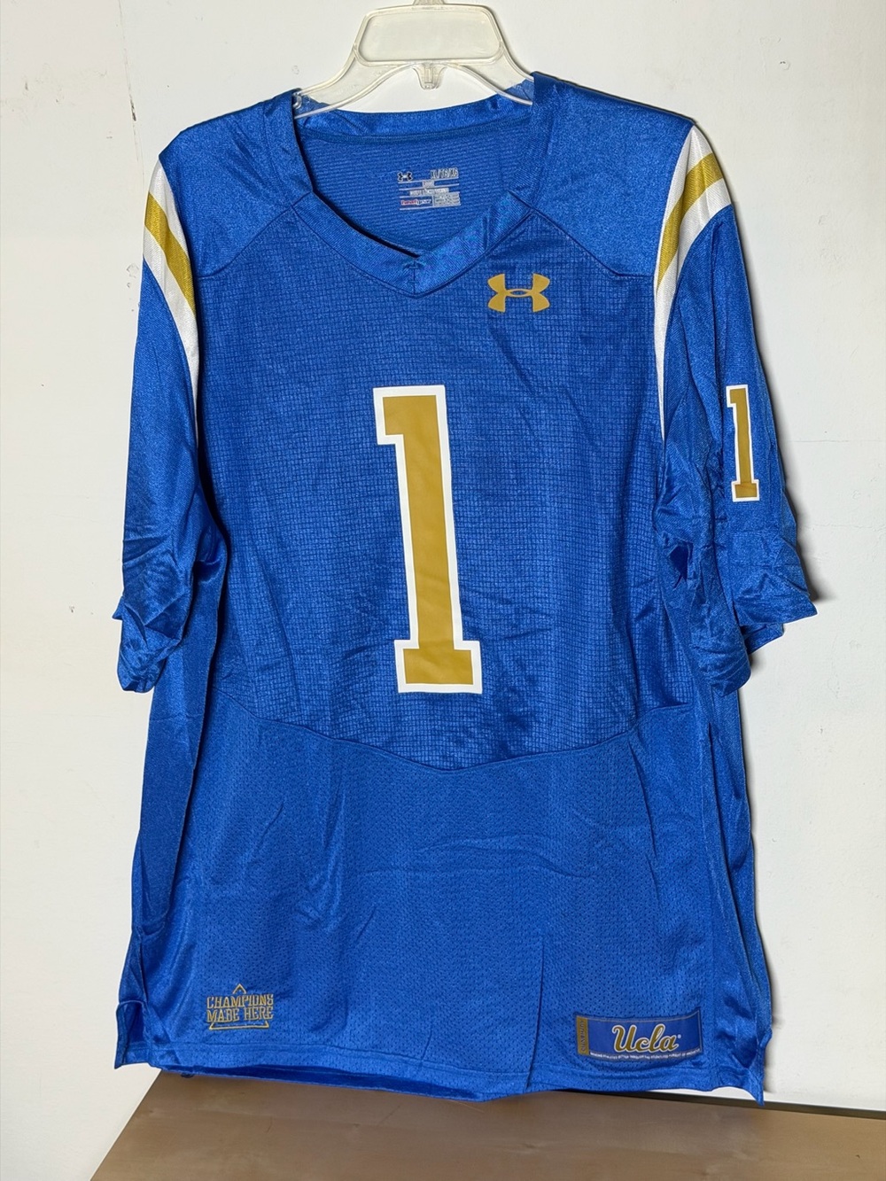 Under Armour UCLA Bruins #1 Football Jersey Men’s XL Blue NCAA HeatGear